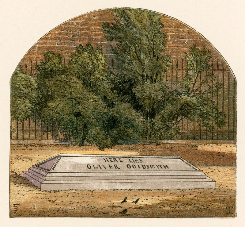 Qui giace Oliver Goldsmith da Myles Birket Foster