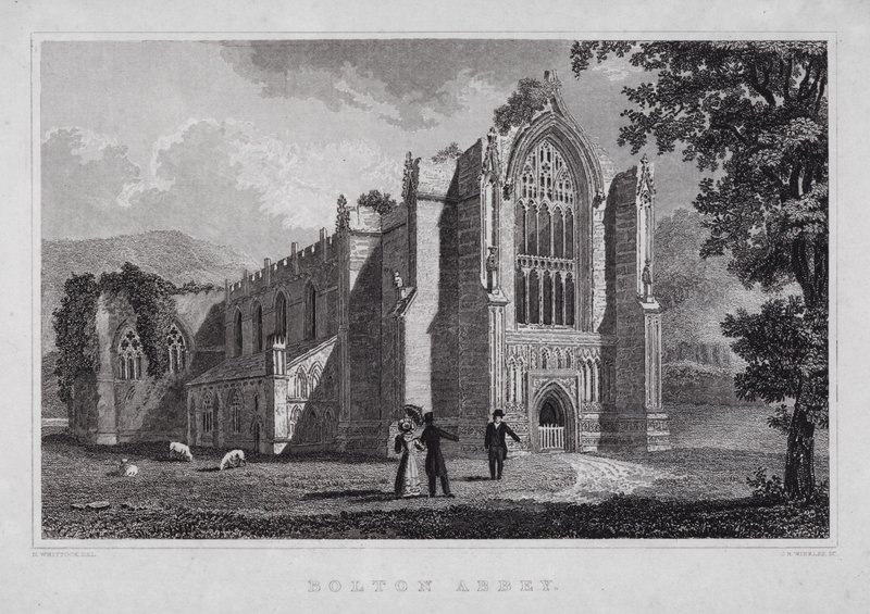 Abbazia di Bolton da Nathaniel (after) Whittock