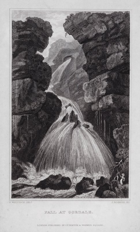 Cascata a Gordale da Nathaniel (after) Whittock