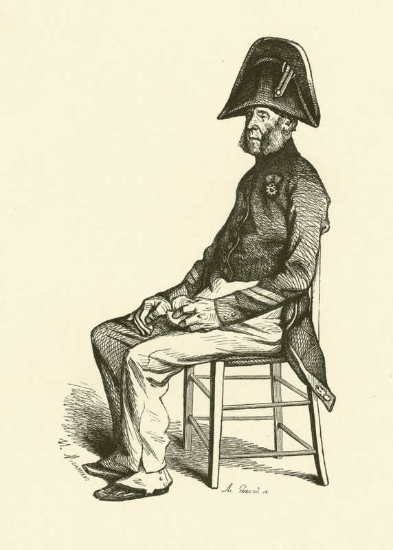 Il Pensionato (incisione) da Nicolas Toussaint (after) Charlet