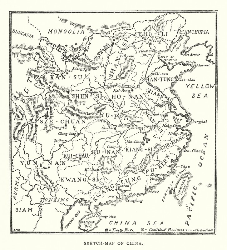 Mappa di Cina da Norman Hardy