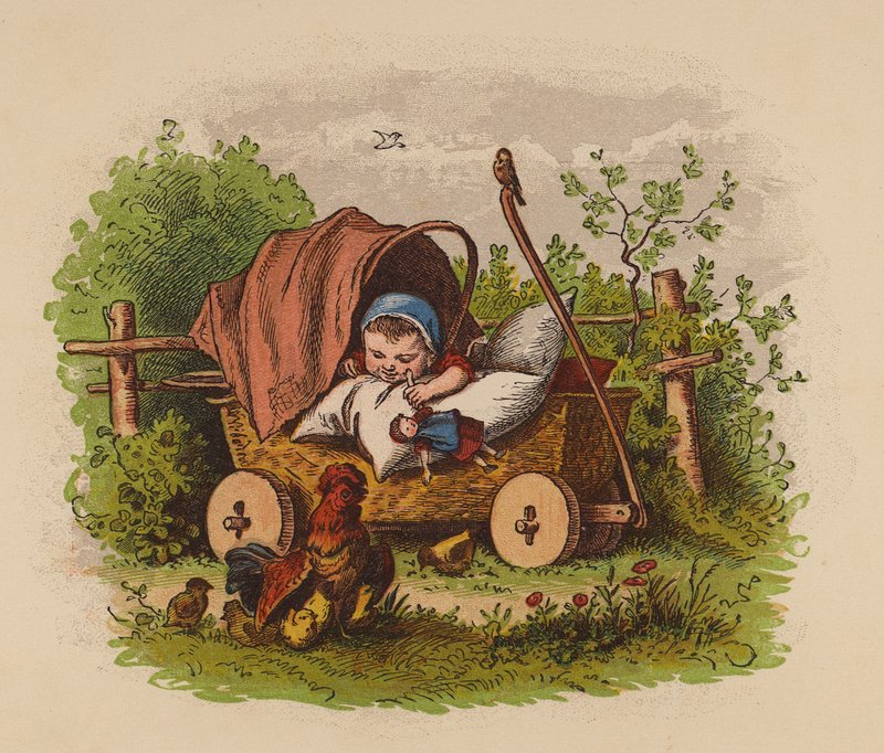 Bambino nella carrozzina da Oskar Pletsch