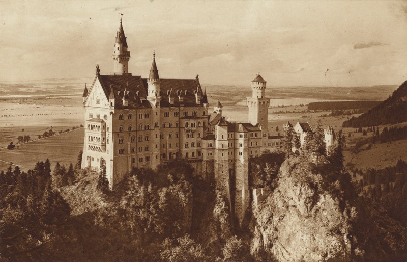 Castello di Neuschwanstein del re bavarese, vicino a Füssen da Otto Ballerstedt