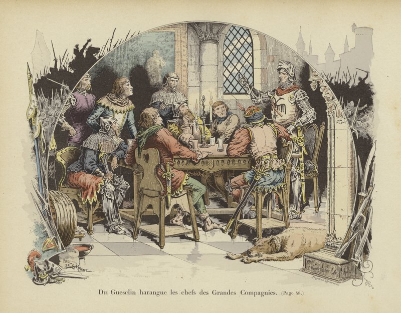Bertrand du Guesclin arringa i capi delle Grandi Compagnie da Paul de Semant