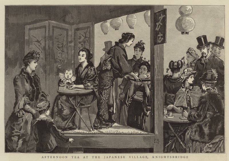 Tè del Pomeriggio al Villaggio Giapponese, Knightsbridge da Percy Macquoid