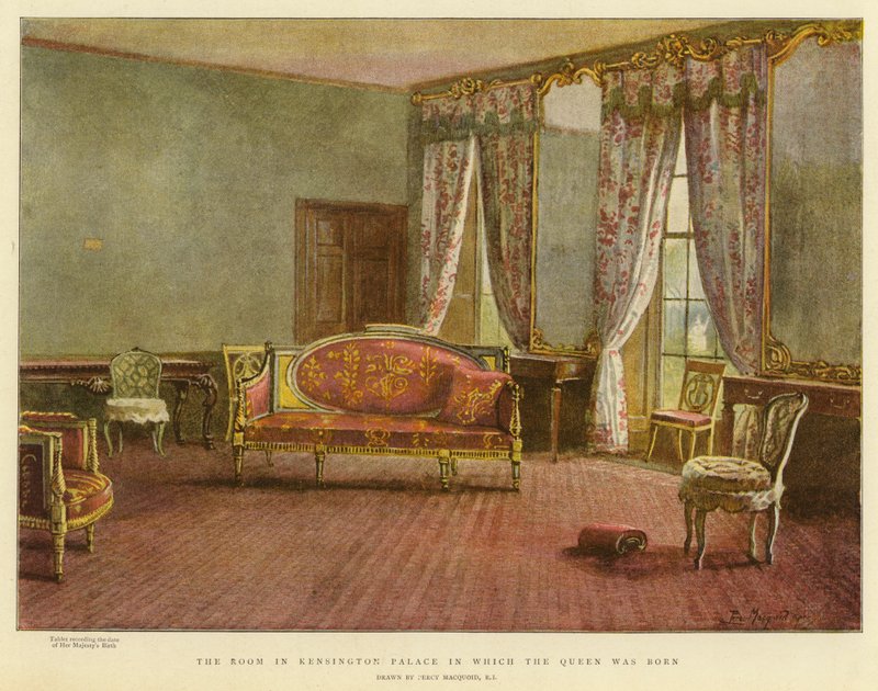 La stanza nel Palazzo di Kensington in cui è nata la Regina da Percy Macquoid