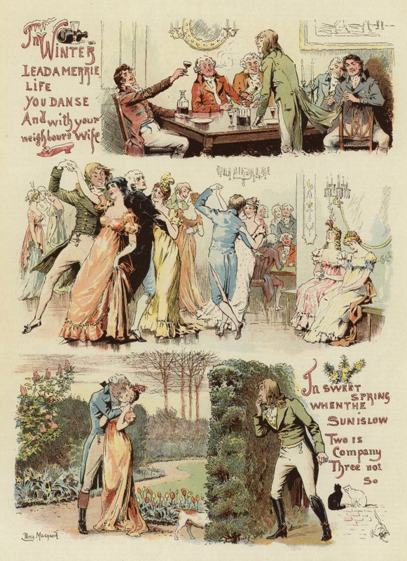 Il calendario del cacciatore, 1800 da Percy Macquoid