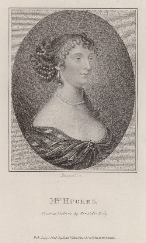 Margaret Hughes, attrice inglese da Peter (after) Lely