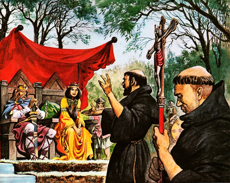 Agostino predica al re Ethelbert da Peter Jackson