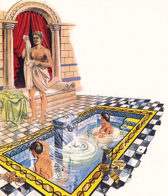 Bagno di una villa romana da Peter Jackson