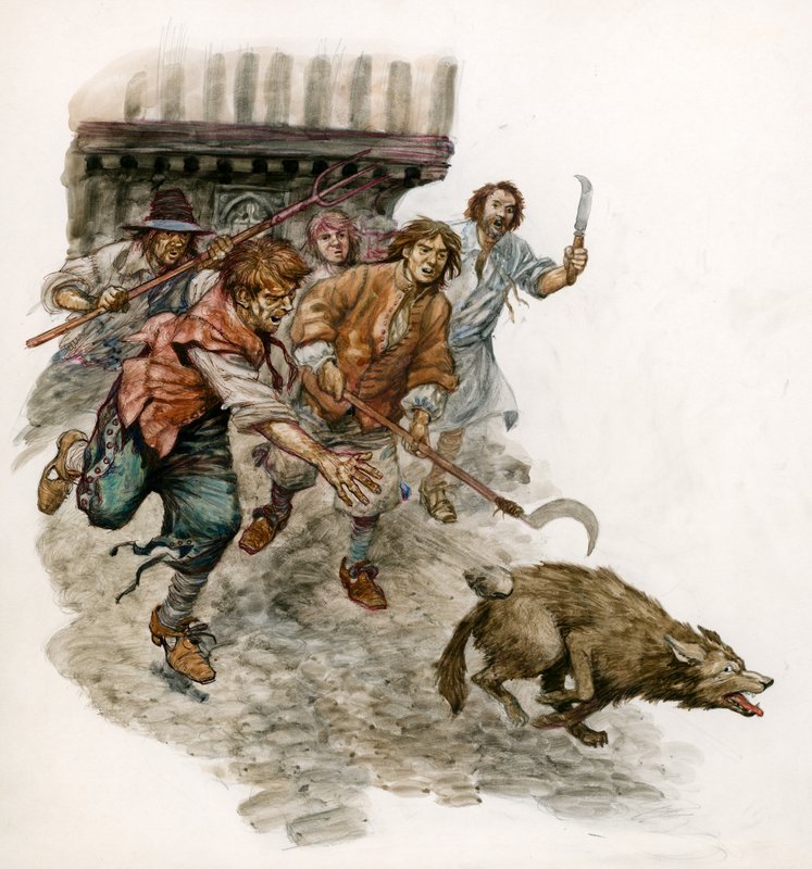 Inseguimento di un cane selvatico per le strade da Peter Jackson