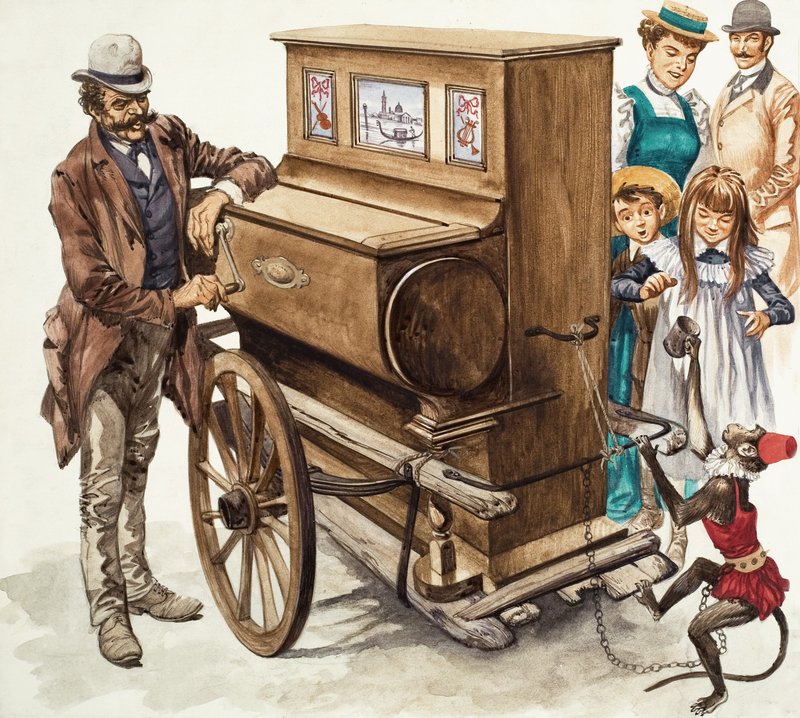 Suonatore di organetto e scimmia da Peter Jackson
