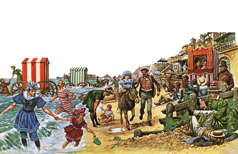 Scena di spiaggia vittoriana da Peter Jackson