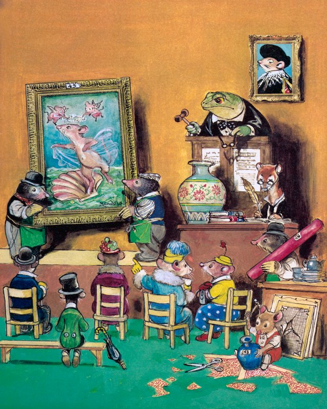 Town and Country Mouse (litografia a colori) da Philip Mendoza