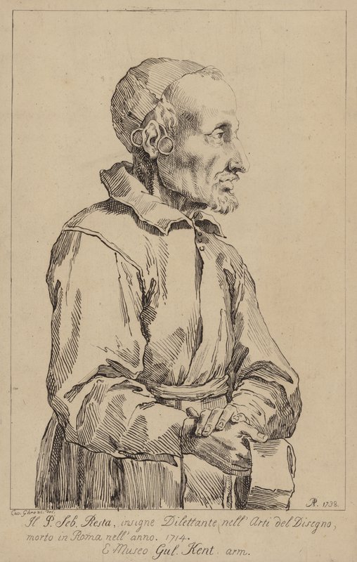 Sebastiano Resta, collezionista italiano di disegni da Pier Leone Ghezzi