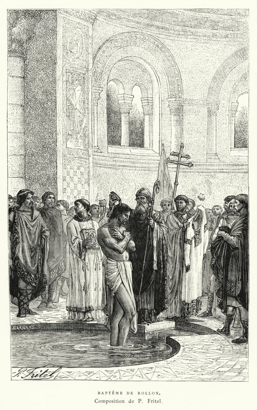 Battesimo di Rollone (incisione) da Pierre Fritel
