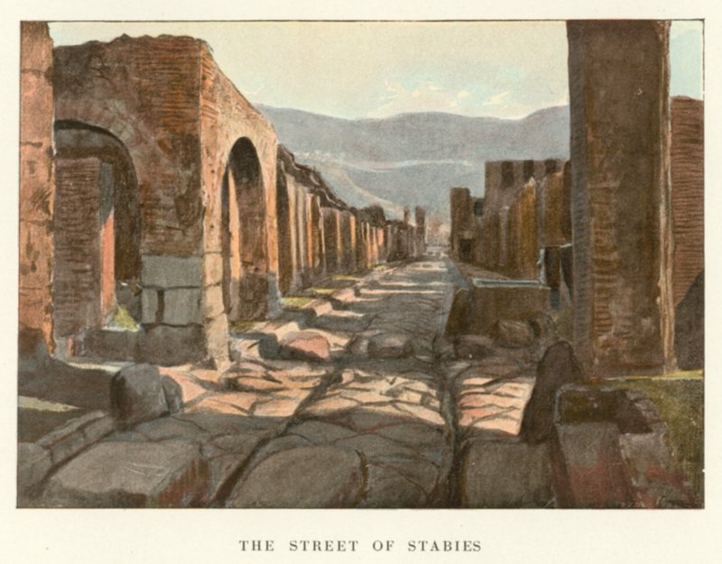 La Strada di Stabies (litografia a colori) da Pierre Gusman