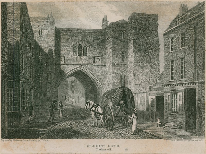 Porta di San Giovanni, Clerkenwell da Pieter Jansz. Quast