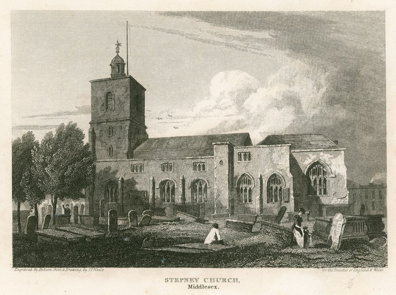 Chiesa di Stepney, Londra da Pieter Jansz. Quast