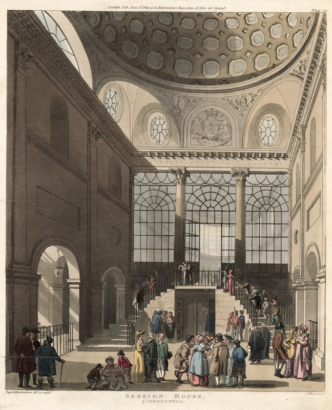 Session House, Clerkenwell, Londra da Pugin and Rowlandson