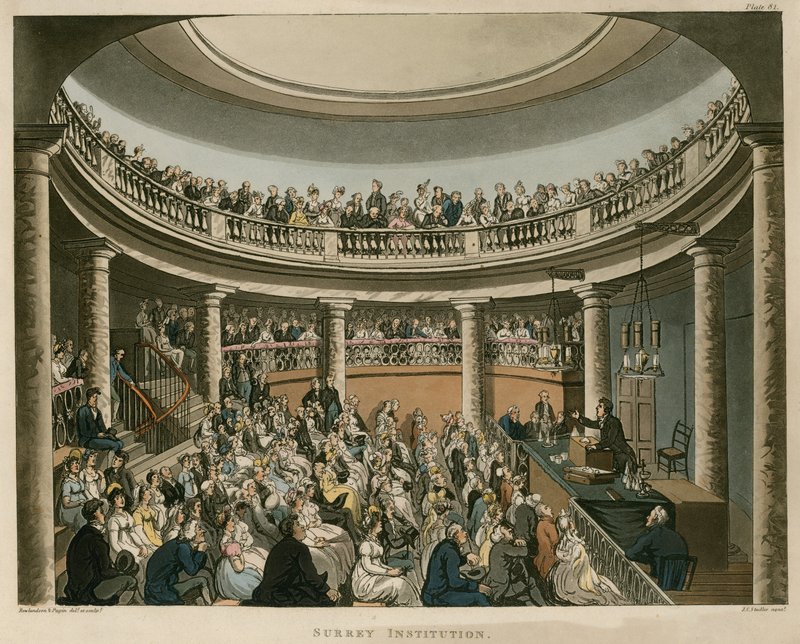 Istituzione del Surrey, Southwark da Pugin and Rowlandson