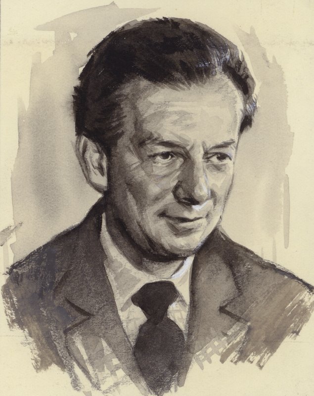 Benjamin Britten (gouache su carta) da Ralph Bruce