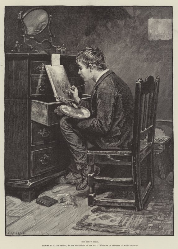 Il suo primo cavalletto da Ralph Hedley