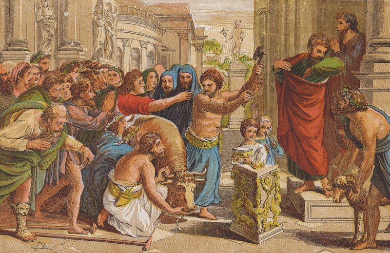 Il sacrificio a Listra da Raphael (1483 1520) (after)