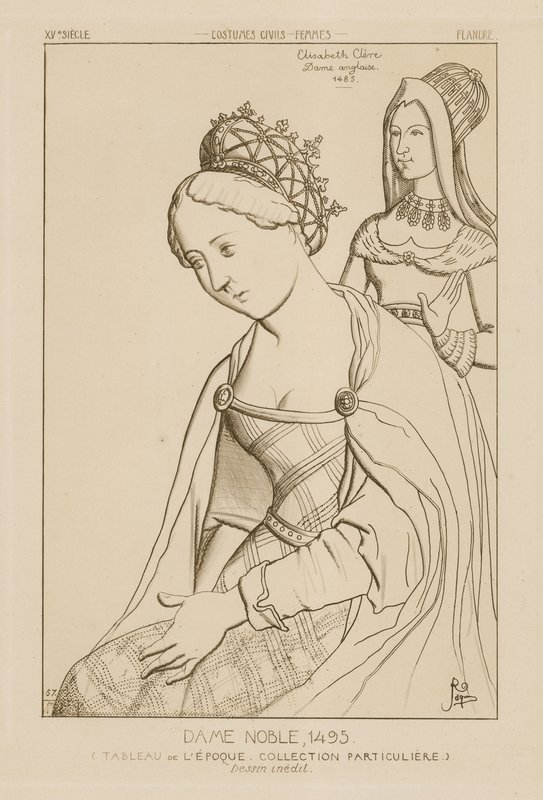 Elizabeth Clere, nobildonna inglese, 1495 da Raphael Jacquemin