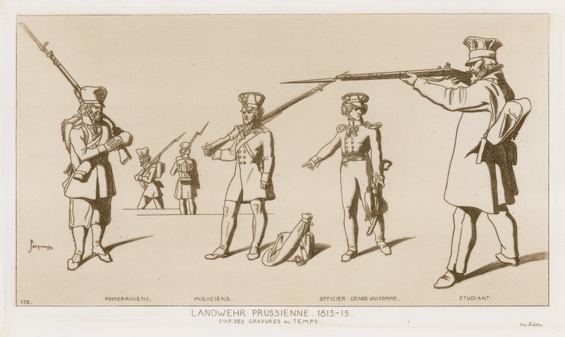 Landwehr prussiana, 1813-15 da Raphael Jacquemin