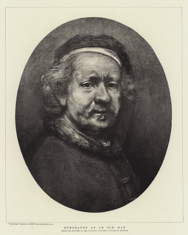Rembrandt come un vecchio da Rembrandt van Rijn