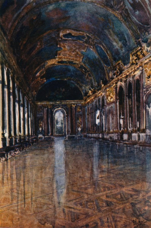 Grande Galleria, o Galerie des Glaces, Versailles da Rene Binet