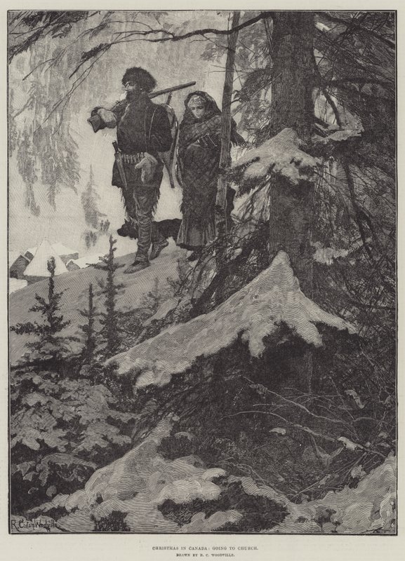 Natale in Canada, andando in chiesa da Richard Caton Woodville junior
