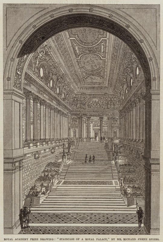 Scala di un Palazzo Reale da Richard Phene Spiers