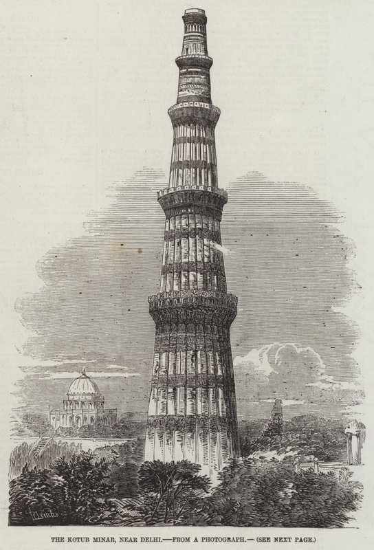 Il Kotub Minar, vicino a Delhi da Richard Principal Leitch
