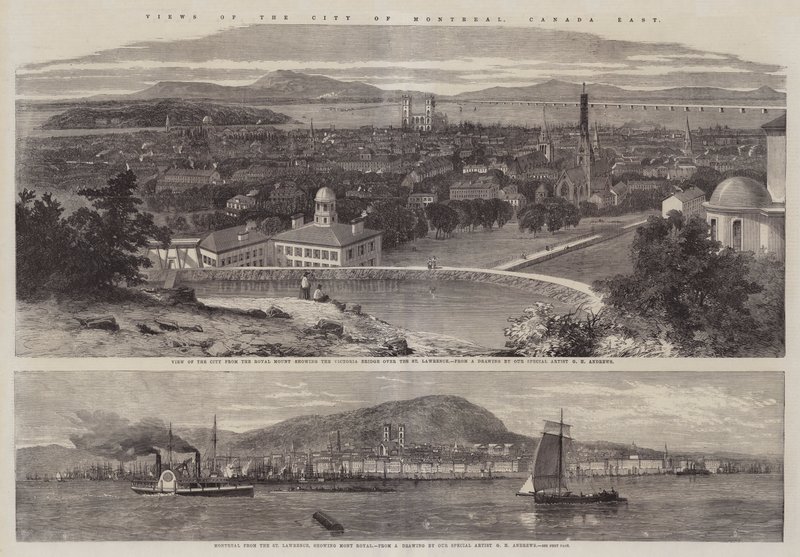 Vedute della città di Montreal, Canada Est da Richard Principal Leitch