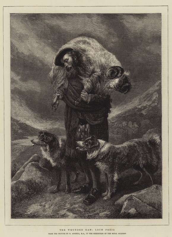 Il montone ferito, Loch Freig da Richard Ansdell