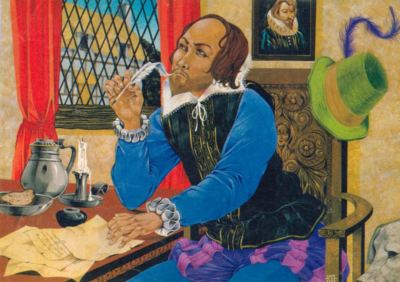 William Shakespeare che scrive da Richard Hook