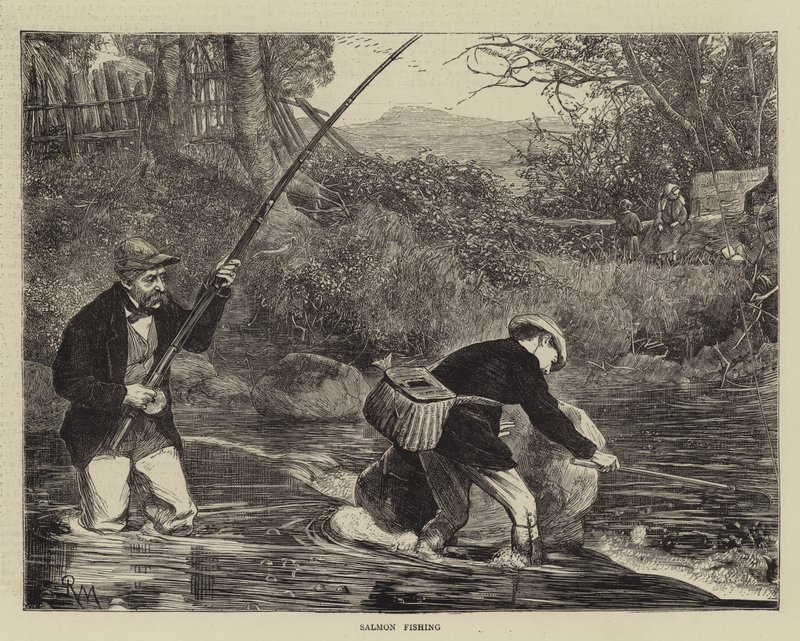 Pesca al salmone da Robert Walker Macbeth