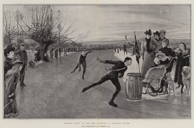 Sport invernali nel Fen Country, una gara di pattinaggio da Robert Walker Macbeth