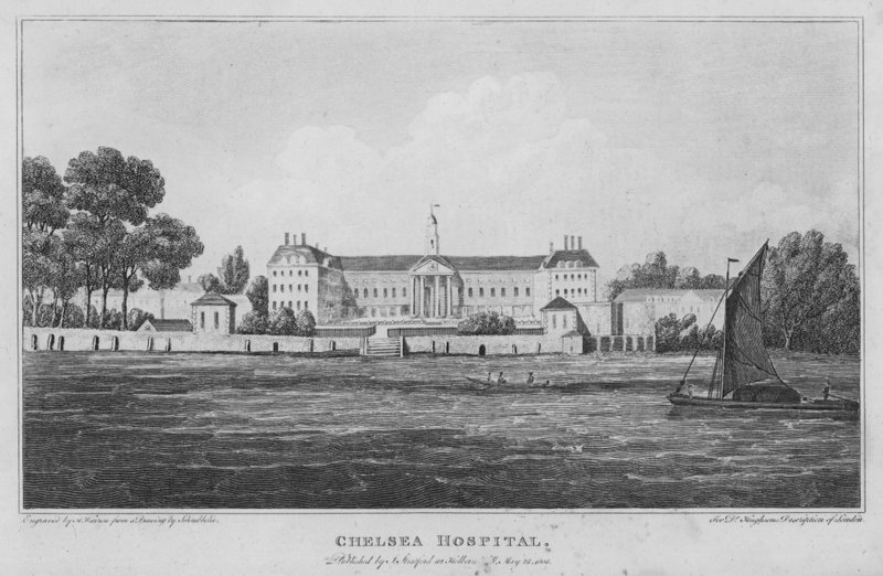 Ospedale di Chelsea da Robert Blemell (after) Schnebbelie