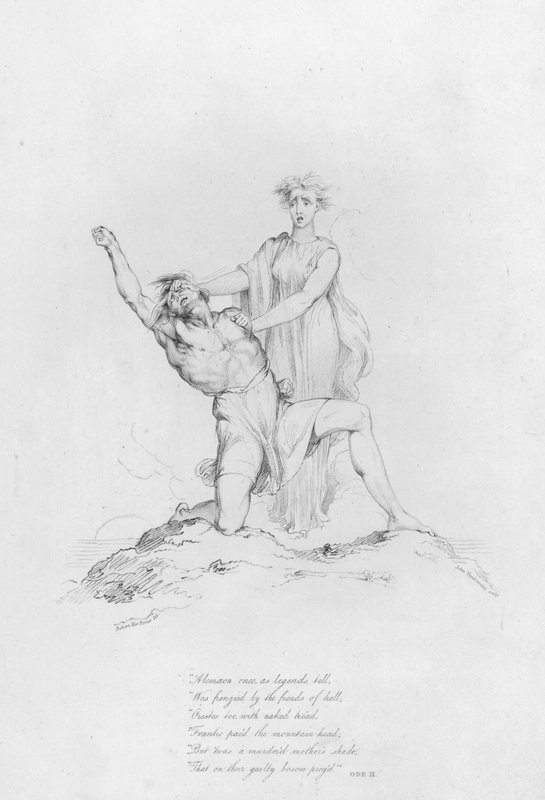 Anacreonte, Ode IX (incisione) da Robert Kerr (after) Porter