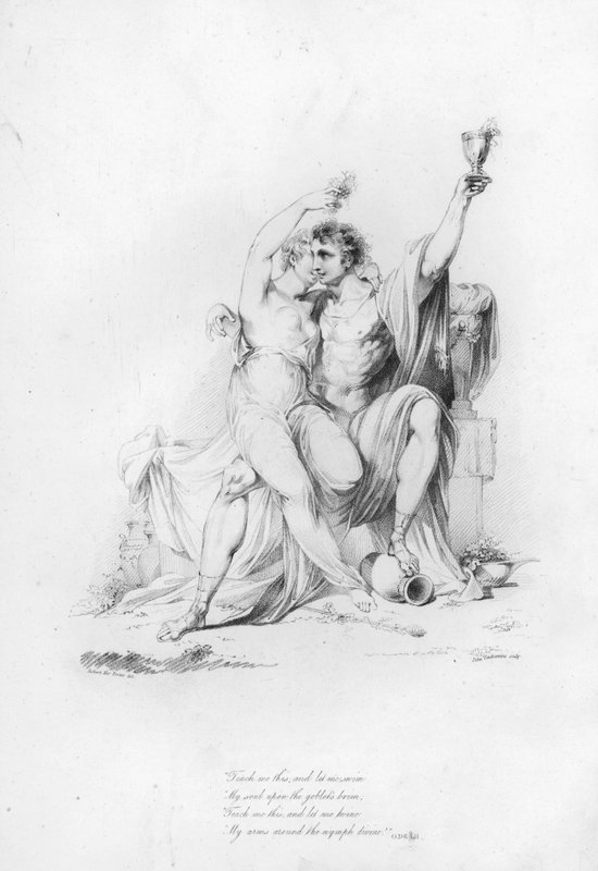 Anacreonte, Ode LII (incisione) da Robert Kerr (after) Porter
