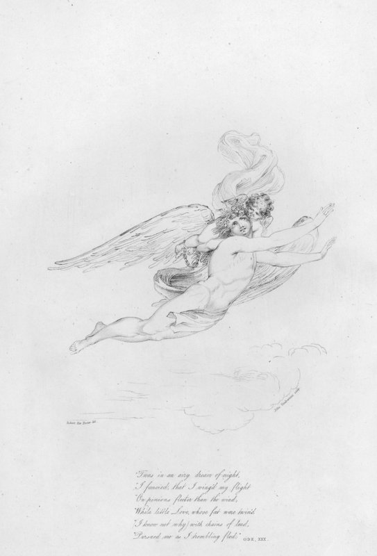Anacreonte, Ode XXX (incisione) da Robert Kerr (after) Porter
