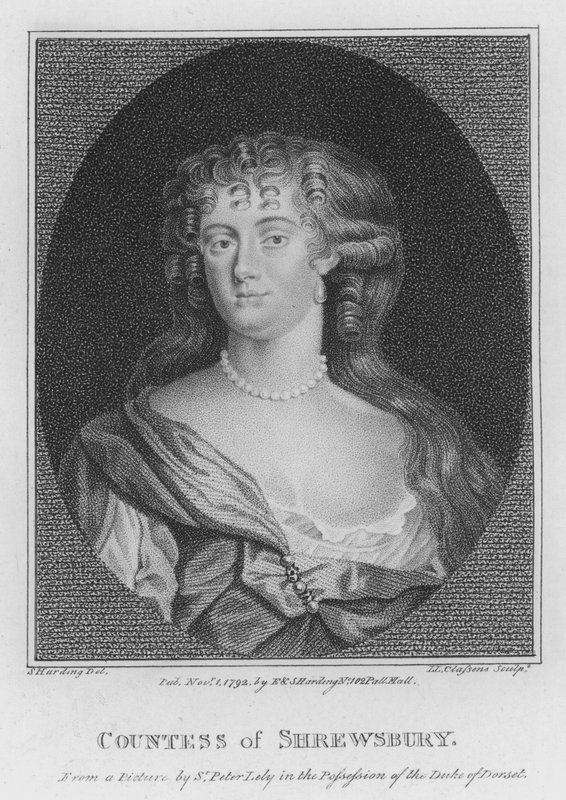 Contessa di Shrewsbury (incisione) da S. (after) Harding