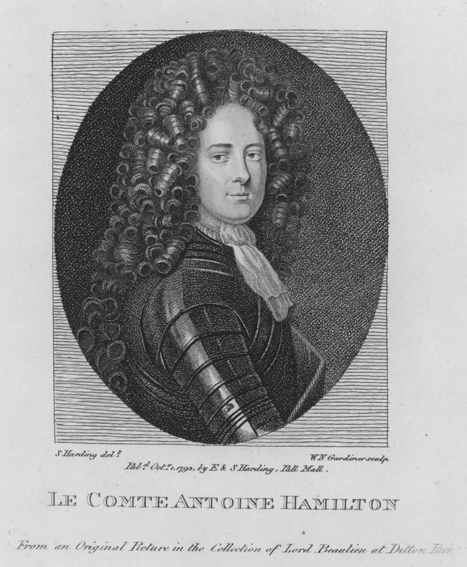 Il Conte Antoine Hamilton (incisione) da S. (after) Harding