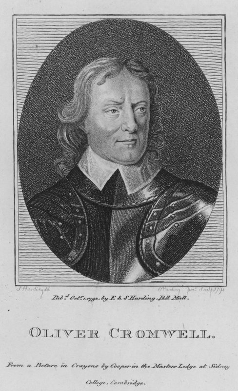 Oliver Cromwell (incisione) da S. (after) Harding