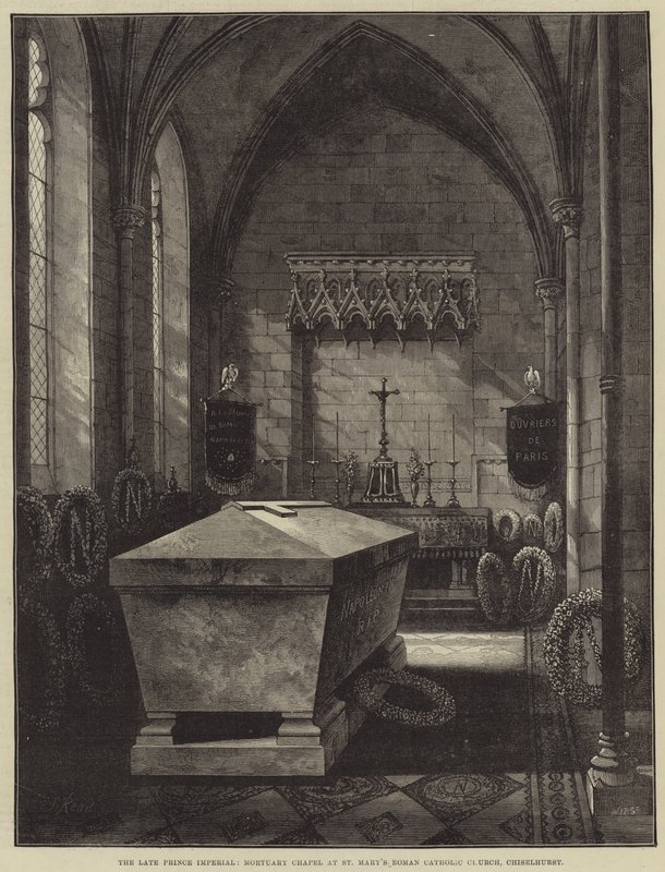 Il defunto Principe Imperiale, Cappella mortuaria nella Chiesa cattolica romana di Santa Maria, Chiselhurst da Samuel Read