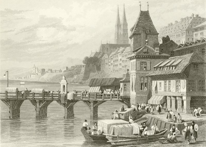 Basilea, sul Reno da Samuel Prout