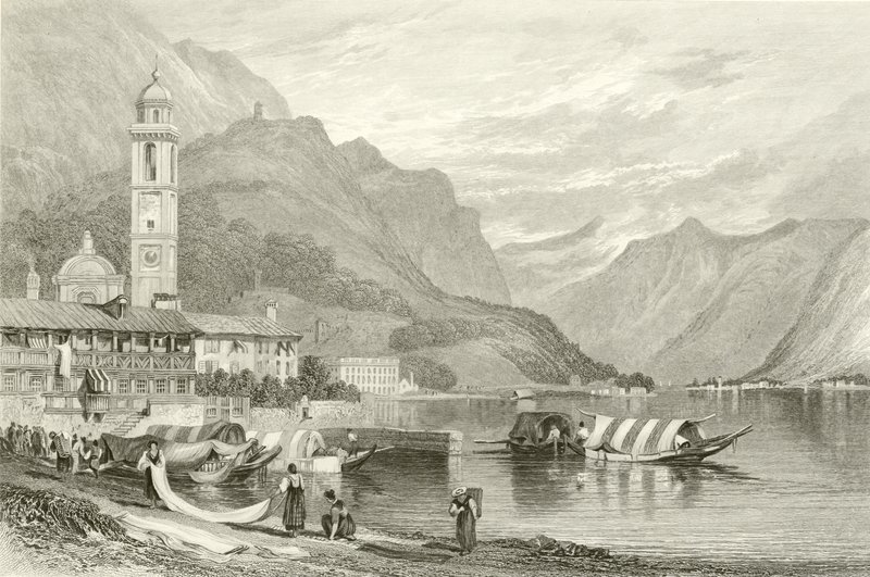 Il Lago di Como, Italia da Samuel Prout